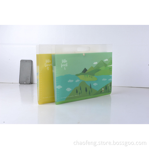 5 pockets expanding folder with button closure